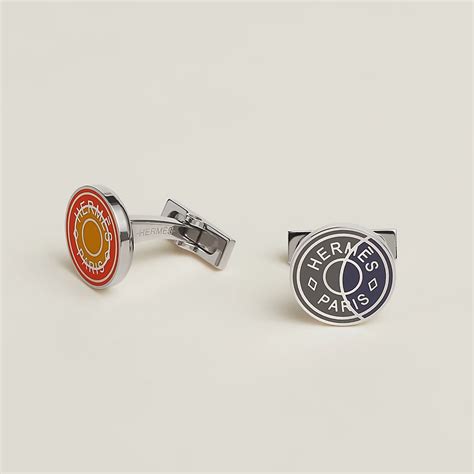 hermes cufflinks blue|authentic hermes cufflinks.